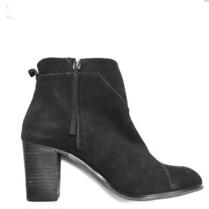 TOMS suede black booties size 8.5